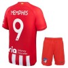 Camisola Atlético Madrid Memphis 9 Criança 1º Equipamento 2023-24 Manga Curta